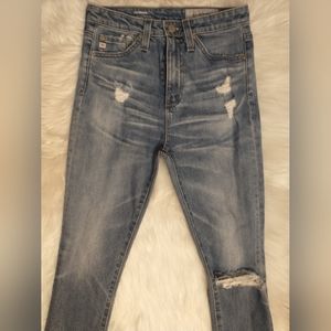 EUC Adriano Goldschmied The Sophia vintage high waisted skinny distressed medium